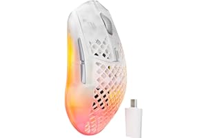 SteelSeries Aerox 3 Wireless Gen 2 - Super-Light 68g Gaming Mouse, 4K Polling, 26K DPI Optical Sensor, 200 Hour Battery, IP54