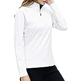 AjezMax Womens 1/4 Zip Golf Shirt Long Sleeve Lightweight Golf Pullover Outdoor Athletic Tennis Polo Shirts