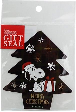 Amazon Co Jp スヌーピー ラッピング用品 クリスマス ギフトシール ツリー ピーナッツ おもちゃ