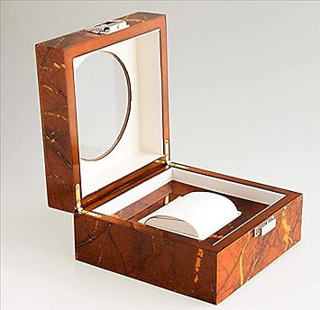 zdw Muebles Caja de reloj de madera de la ventana redonda de mármol en el interior