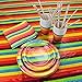 202-Piece Mexican Fiesta Party Decorations Set Featuring Fiesta Plates, Cups, Napkins, Tablecloth, Complete Cutlery Set, Banner and Balloons, Ideal for Mexican theme Parties, Serving 25 Guests