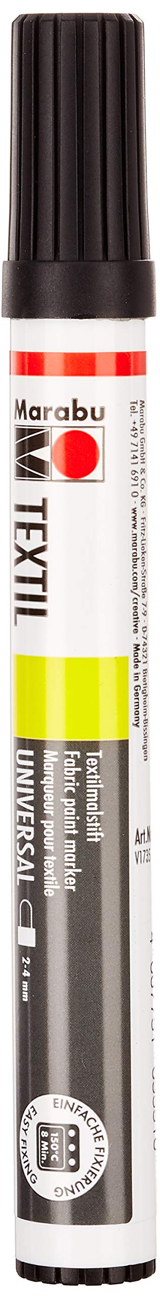 Marabu Textil Painter Pen (2-4mm Tip) - 073 Black, MR011703073