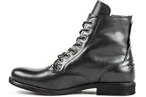 Chukka Boots Lace-up Comfortable Non-Slip Chunky Heel Motorcycle Boots Causal Classic Side Zipper Oxford Boot