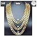 9.2MM Gold Cuban Link Chain Necklace for men women 24k Real Gold. Diamond cut Hip hop Solid Street wear Gift jewelry