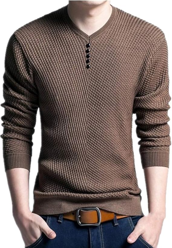 Suéter clásico de color sólido para