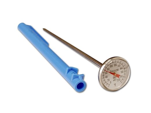 Taylor Food Service Standard Grade 1-Inch Dial Thermometer-0 to 220-Degree