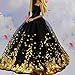 Beauty Clubs Fashion Princess Party Black Sequin Dress Wedding Clothes/Gown For Barbie Doll