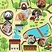 Chinco 500 Pieces Animal Stickers Zoo Animal Roll Stickers 1-1/2 Inch Self Adhesive Label Animal Shape Wall Decals for Kids Party Favors, 8 Styles