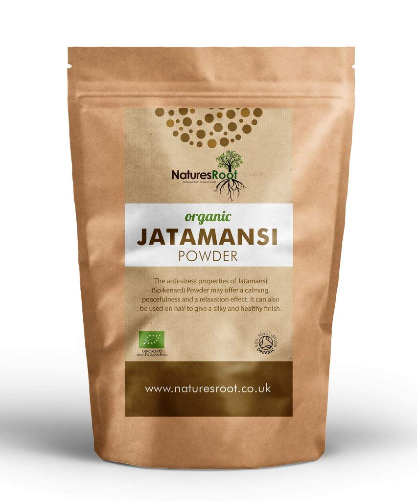 Natures Root Organic Jatamansi Powder 250g – 100% Pure Nardostachys Jatamansi for A Healthy Nervous System and Optimal Brain Functions