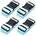 BlueCosto Luggage Strap Suitcase Straps Belts Travel Accessories, 4-Pack, Blue