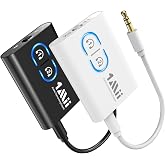 thumbnail image 2 of 1Mii SafeFly Pro Bluetooth 5.3 Transmitter & Receiver - Wireless Audio Adapter With Screen For Airplane TV, 2 Headphones 2 of 13