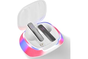 LIFMOCER Translator Earbuds Two-Way Language Translator Device with Ambient Light,Two Way Real-Time Voice Translation Earbuds for 74 Languages & 70 Accents Online (White)