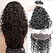 Maxine Hair 8A Brazilian Virgin Hair Bundles with Frontal Water Wave 3 Bundles With 13x4 Lace Frontal Closure Wet And Wavy Virgin Human Hair Weave Natural(10 10 12+10 Frontal)