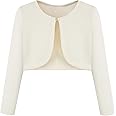 Bonny Billy Girls' Long Sleeve Knit Bolero Cardigans Jacket Cover Up Sweater