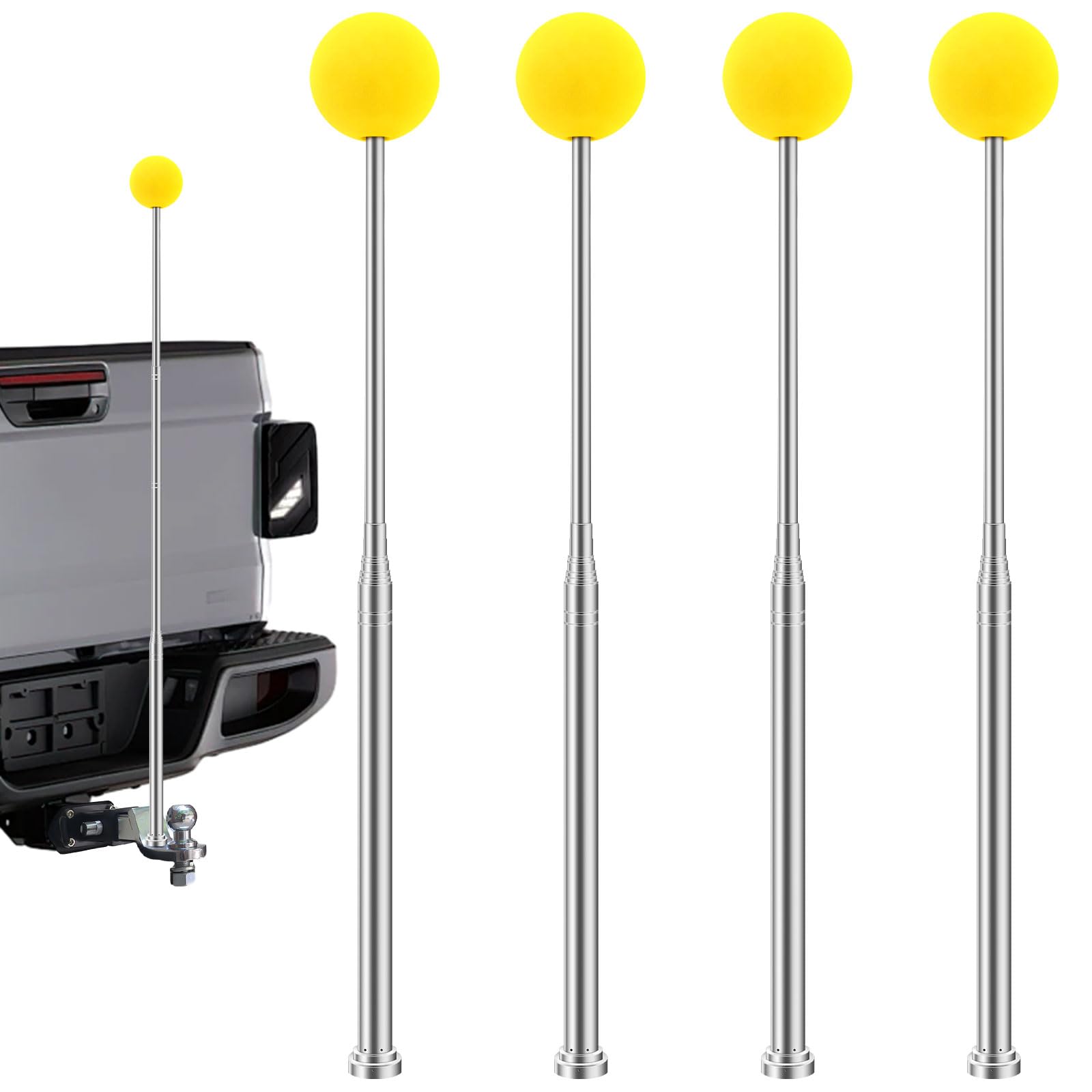 Photo 1 of Geelin 4 Pcs 52 Inch Boat Trailer Guide Poles Magnetic Trailer Hitch Alignment Kit Upgrade Adjustable Hitch Alignment Roller for Boat Camper Horse Towing Accessories