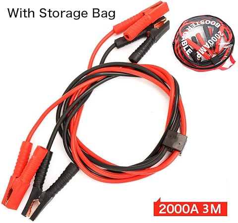 Amazon ブースターケーブル 4メートル 00アンペア 緊急バッテリーブースター 車 ジャンプスタートケーブル ブースターケーブル 車 バイク