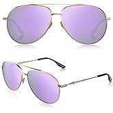 LUENX Aviator Sunglasses for Women Men Polarized Lens Trendy Sun Glasses - UV 400 Protection 60MM with Accessories Driving