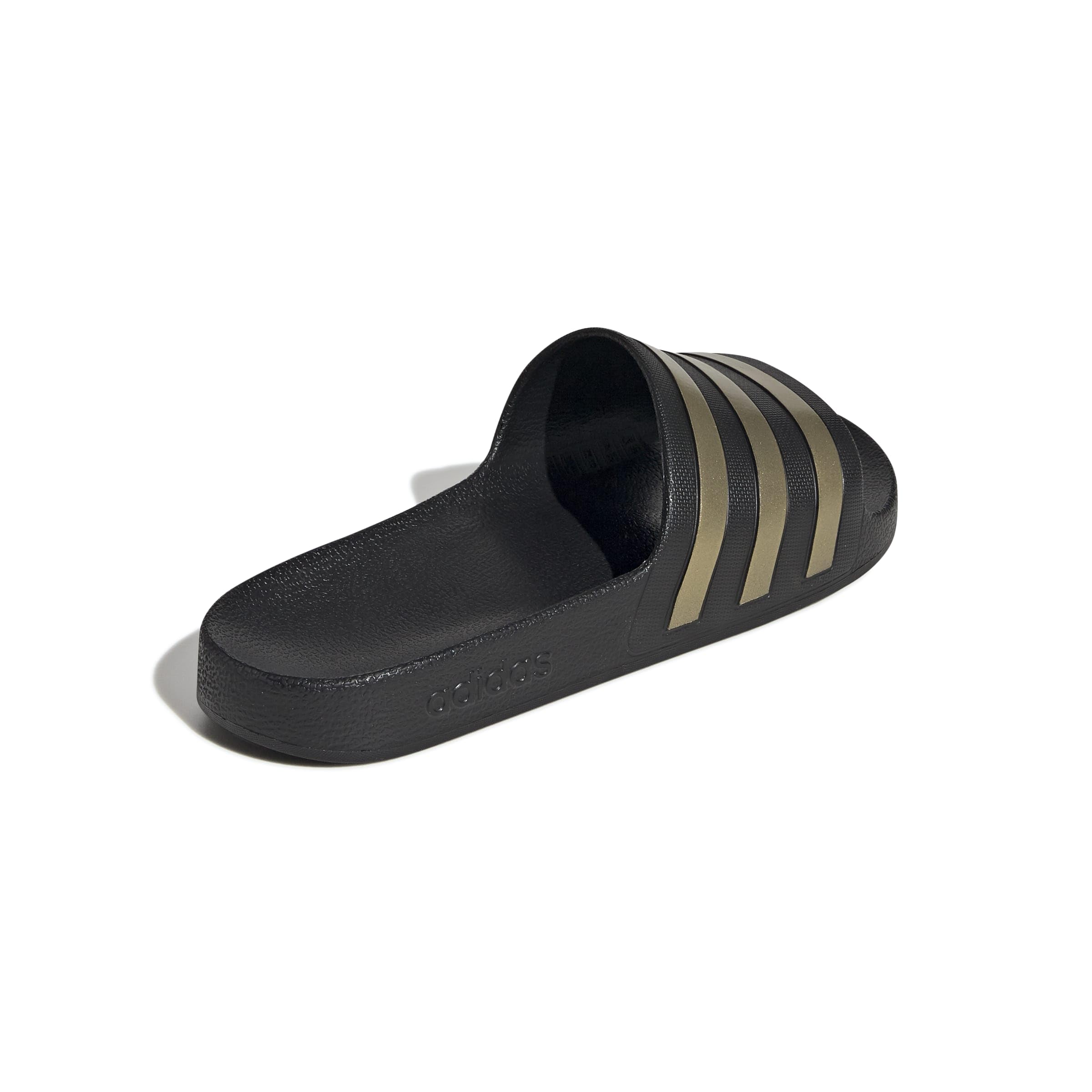 adidas Unisex Adilette Aqua Slides, Core Black/Gold Metallic/Core Black, 40.5 EU 6