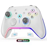 Wireless Pro Controller for Switch 2/Switch/Lite/OLED,Replacement for Switch Pro Controller,Switch 2 Controller Support PC &amp; Android/iOS with RGB LED,Wake-up,Programmable,Adjustable Turbo Vibration Function