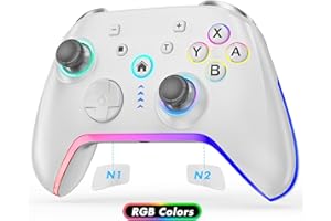 RUNTOGOL Wireless Pro Controller for Switch 2/Switch/Lite/OLED,Replacement for Switch Pro Controller,Switch 2 Controller Support PC & Android/iOS with RGB LED,Wake-up,Programmable,Adjustable Turbo Vibration Function