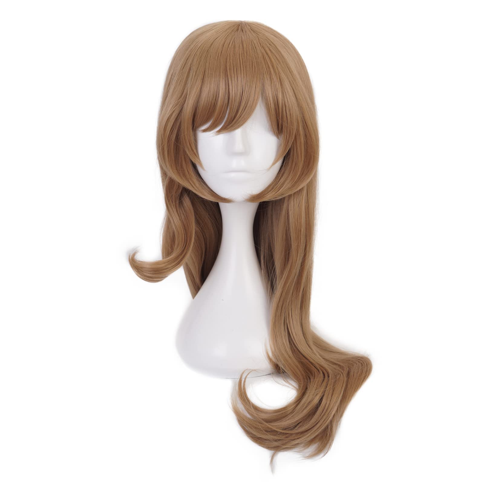 Brown Long Wave Cosplay Wig Heat Resistant Synthetic Costume Straight Hairs for Adult Women Halloween Cos Anime Party Replacement Wigs โ image 1