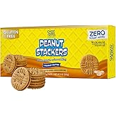 ChocZero Peanut Stackers, Sugar Free Peanut Butter Cookies, Gluten Free | No Sugar Alcohols, Keto, Low Carb, High Fiber, 24 Cookies