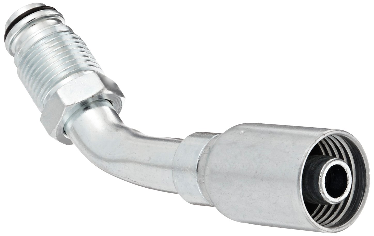 EATON Weatherhead CollOCrimp 08UL50 45 Degree Male Swivel Tube Elbow Fitting, ORing Port