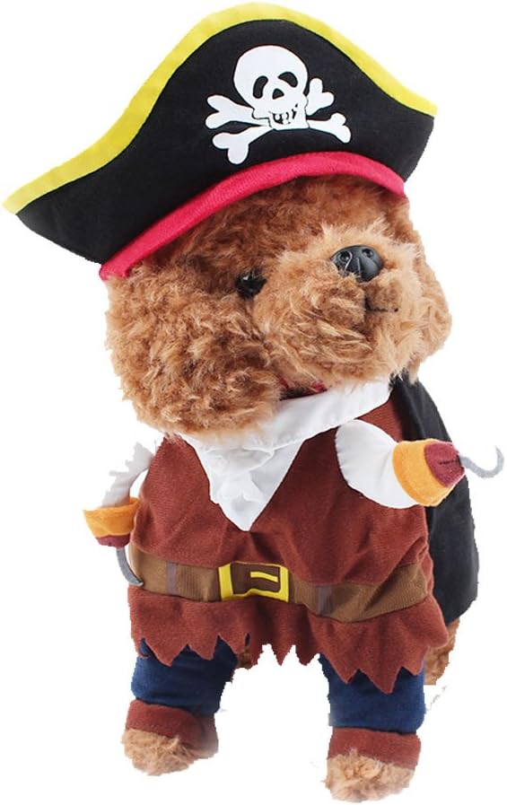 DELIFUR Pet Dog Costume Pirates of The Caribbean Style Cat Costumes(S), Small