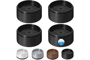 EGTTGIN Bed Risers 1 inch, 2 inch, 3 inch, 4 inch Heavy Duty, Adjustable Furniture Riser for Table Desk Couch Sofa Chair Refrigerator Washing Machine, Stackable Bed Raisers Blocks (Black 4 Pack, 1 inch)