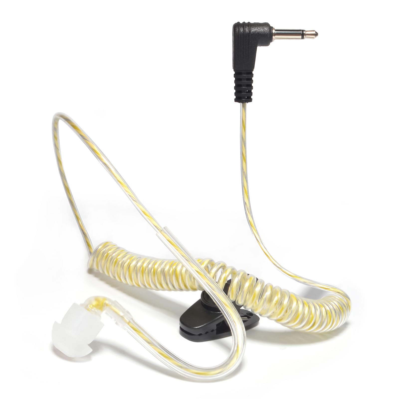 UAYESOK 3.5mm Covert Security Radio Earpiece, 1 Pin Listen Only Balanced Armature Headphone Walkie Talkie Headset for Remote Speaker Mic Motorola Kenwood Icom Two Way Radio Transceivers MP3 Players