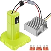 18V to 12V Step-Down Converter for Ryobi 18v Battery for Power Battery Adapter Wheel, DC 12V 15A 180W Buck Converter Regulator with 30A Fuse & Wire Terminal for Golf Cart RC Car Truck Light & DIY