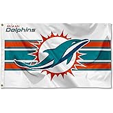 WinCraft Miami Dolphins White Flag Outdoor Indoor 3x5 Foot Banner
