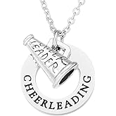 HUTIMY Cheerleading Necklace for Teens Cheerleading Coach Charm Jewelry Gifts Ideas Women Cheer Necklaces