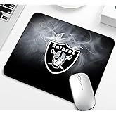 ZYJTEK Gaming Mouse Pad for Football Sports Fans,Black Design Non-Slip Rubber Base Square Mousepad for Computers Laptop Desk Mat