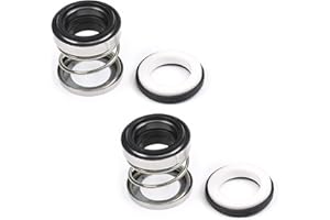 Othmro 2Pcs Internal Diameter 15mm Alloy Plastic Mechanical Shaft Seal Replacement 108-15 Shaft Seal for Pump Shaft Water Pumps Shaft Mechanical Sealing for Swimming Pools Spa Pumps