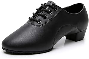 Hannser Little Boy/Big Kids/Men Dance Shoes Leather lace-up Ballroom Shoes for Latin Tango Salsa Dance Performence Shoes