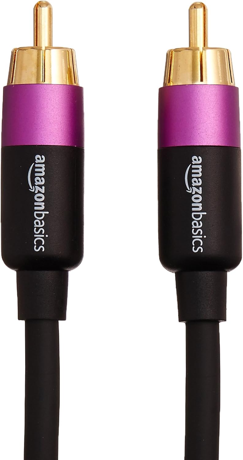 Basics RCA Audio Subwoofer Cable - 8 Feet: Home Audio & Theater