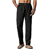 OYOANGLE Men's Elastic Waist Tapered Trousers Solid Business Casual Chino Pants with Pockets