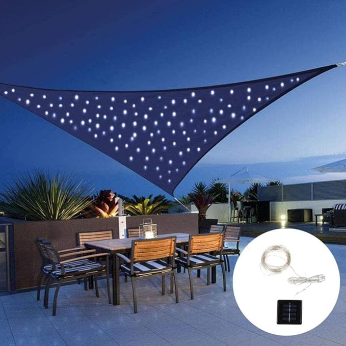 Triángulo de Sombra Naranja Irritable 3 X 3 X 3M con luz Solar LED