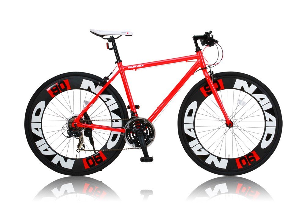 アルミフレーム Ledライト Naiad 1年保証 シマノ21段変速 クロスバイク B07dwmxymzレッド Cac 023 700c Canover カノーバー クロスバイク 好きに