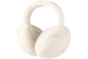 Premillow Ear muffs for Women Winter, Faux Fur Earmuffs, Cute Foldable Fluffy Ear Warmers, Soft Warm Ears Covers for Women