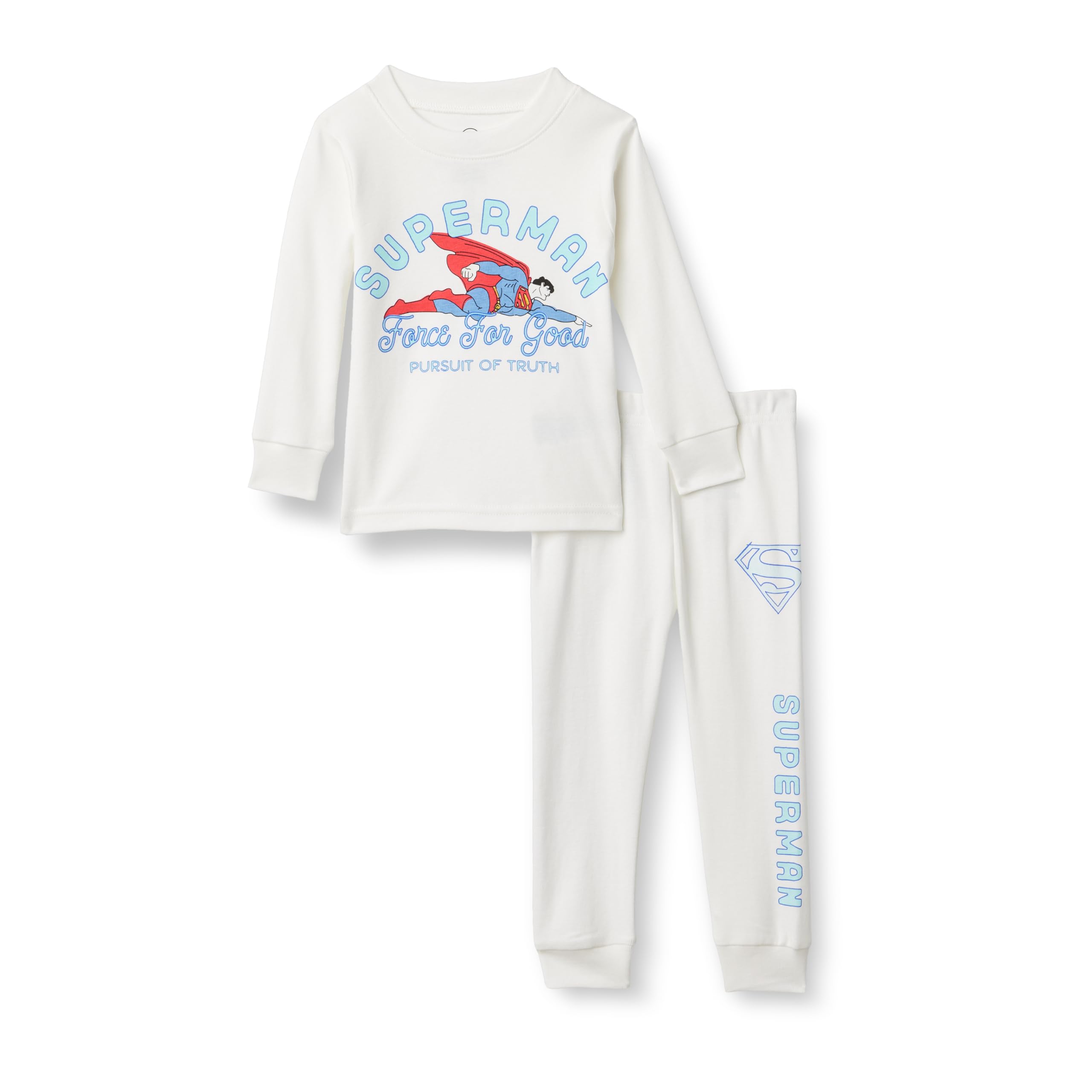 Amazon Essentials Boys' Snug-Fit Cotton Pajama Set, Superman, 6-7 Image