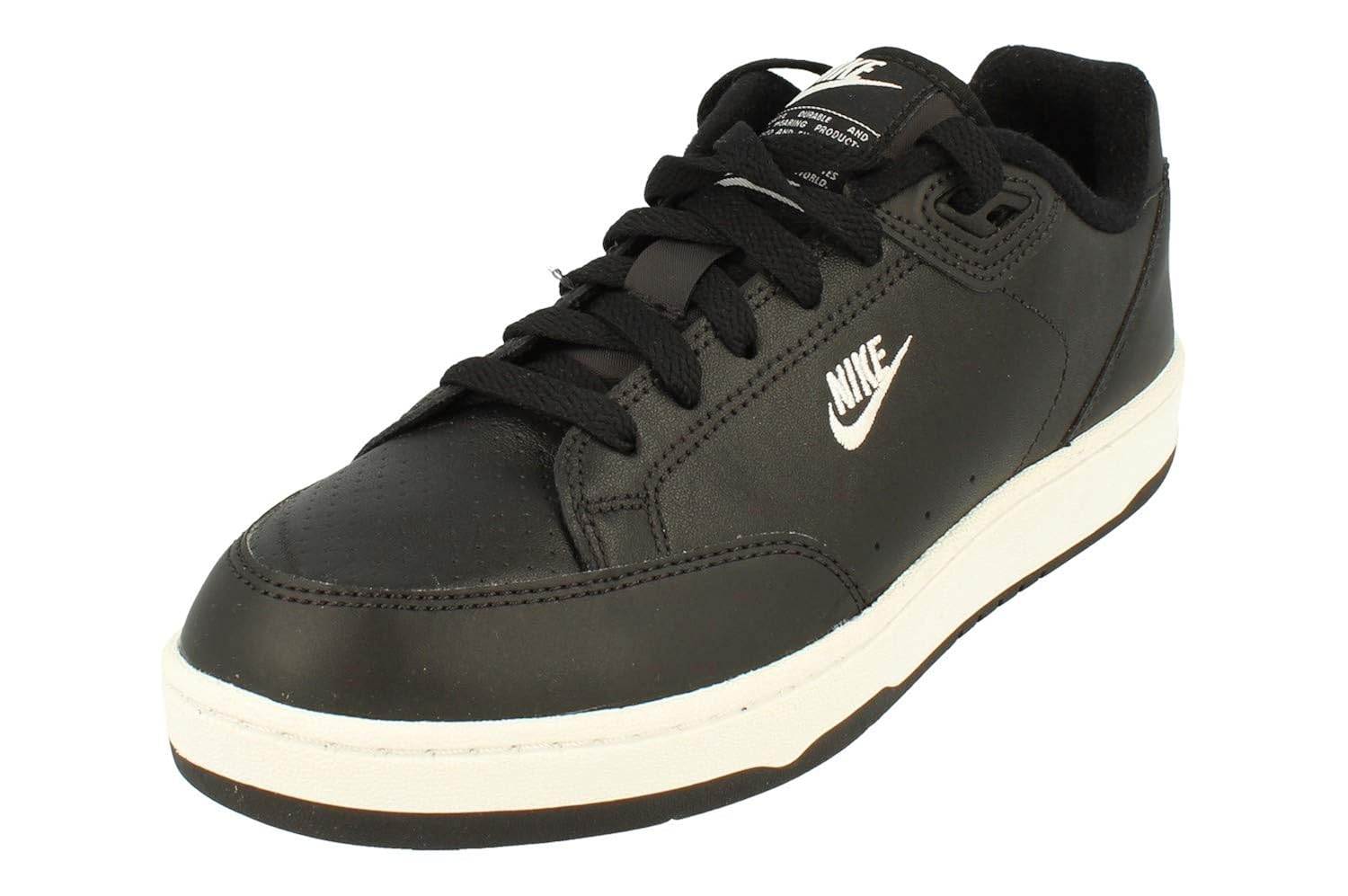 nike black leather tennis shoes