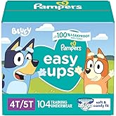 Pampers Training Pants - Easy Ups Boys & Girls Bluey - Size 4T-5T, 104 Count, Children's Potty Underwear (Packaging May Vary)