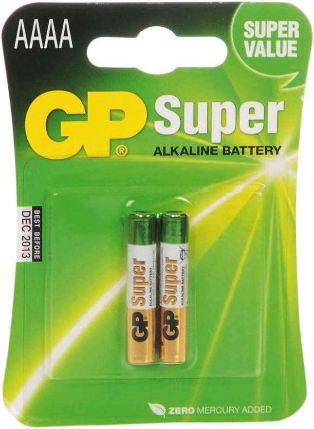 Gp Batteries 25a-c2 Pack of 2 Super Alkaline AAAA Batteries: Home Audio & Theater