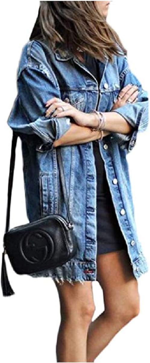 long sleeve and ripped jeans