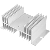 uxcell Aluminum Heat Sink SSR Dissipation for Single Phase Solid State Relay 10A-100A