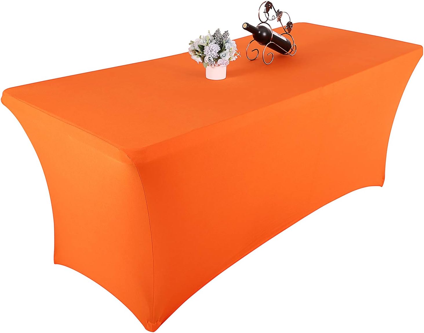 Best 6ft table cloth stretch orange