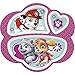 Zak Designs PWPE-0010-C Kids Divided Plates, Paw Patrol Marshall, Skye & Everest