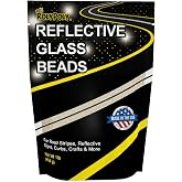 Reflective Glass Beads (1 LB Bag) | for Road Marking, Curb Paint, Traffic Paint, Pavement Striping, Parking Lots, Crosswalks, Driveways, Airports, Traffic Signs, Painting, Arts &amp; Crafts